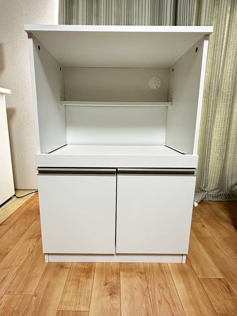 mmホワイト 引き出し式レンジボード