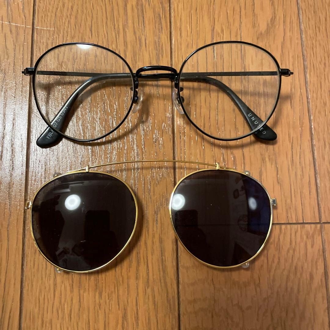 UNUSUD メタルフレーム　クリップオン　サングラス