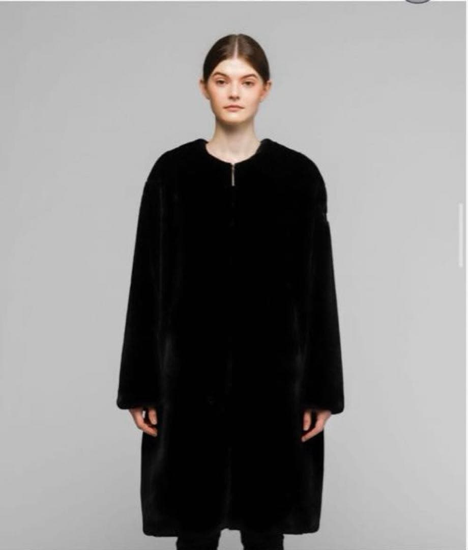 美品TATRAS タトラス TAMIL タミル エコファー ノーカラーコート