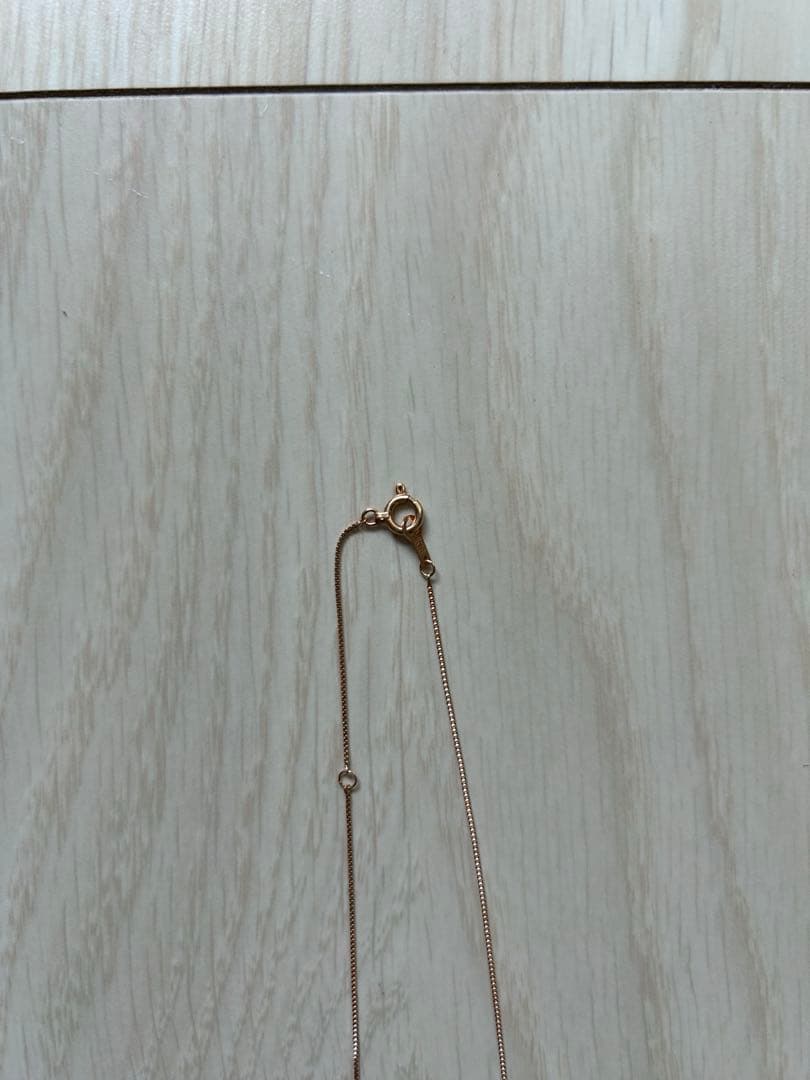 アガット　K18ピンクゴールド　0.05カラット一粒ダイヤネックレス