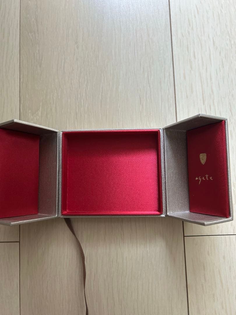 アガット　K18ピンクゴールド　0.05カラット一粒ダイヤネックレス