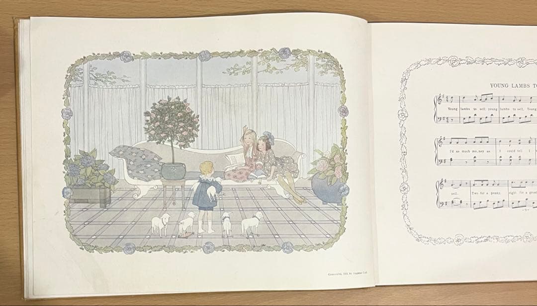 No375 希少 アンティーク洋書 古書 ルメール 絵本 児童書 オランダ 童謡