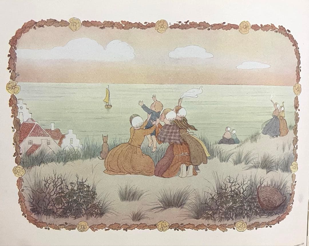 No375 希少 アンティーク洋書 古書 ルメール 絵本 児童書 オランダ 童謡