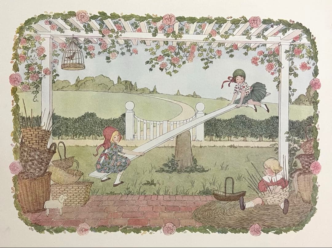 No375 希少 アンティーク洋書 古書 ルメール 絵本 児童書 オランダ 童謡