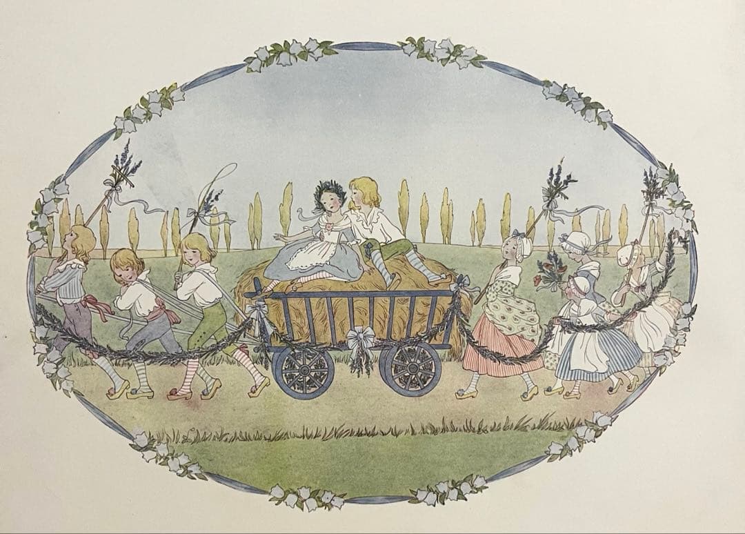 No375 希少 アンティーク洋書 古書 ルメール 絵本 児童書 オランダ 童謡