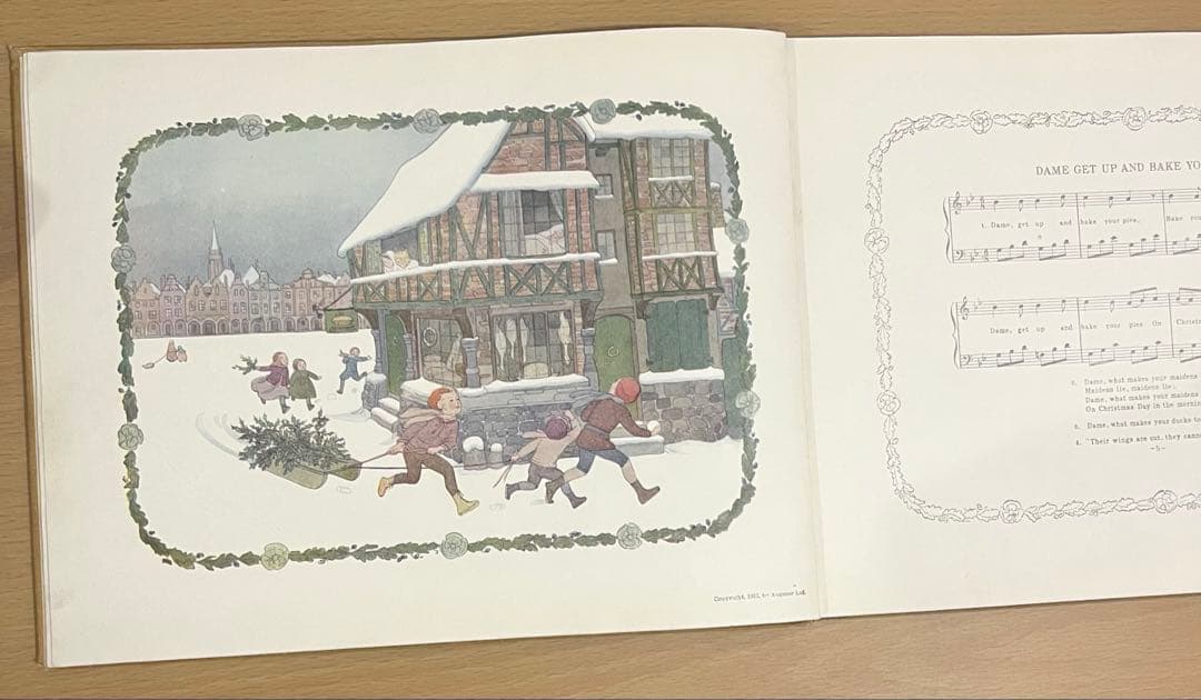 No375 希少 アンティーク洋書 古書 ルメール 絵本 児童書 オランダ 童謡