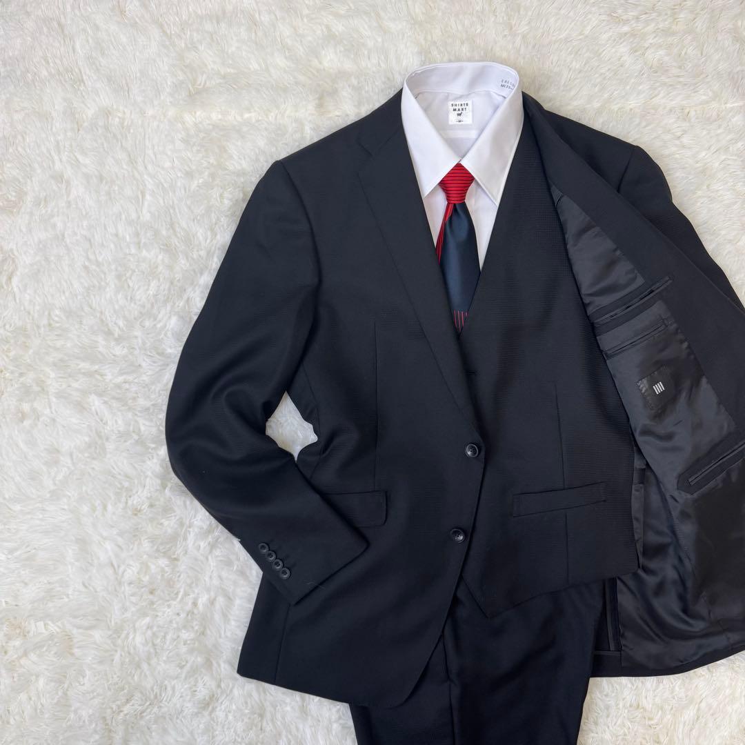 SUIT SELECT 3ピーススーツ ブラック A7 XL相当