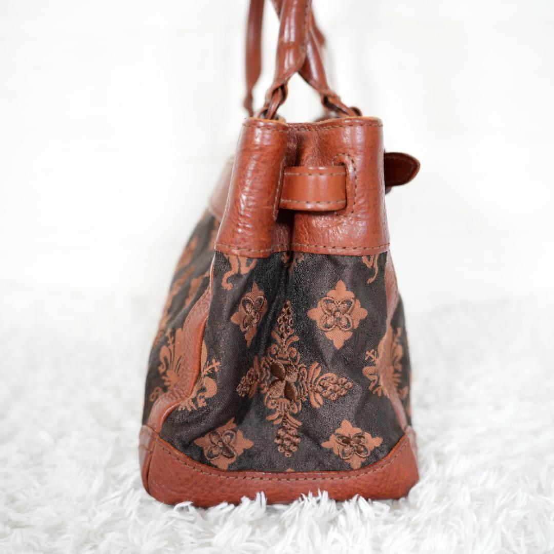 【美品】GENTEN　ゲンテン　南京錠　ジャガードトートバッグ　モノグラム