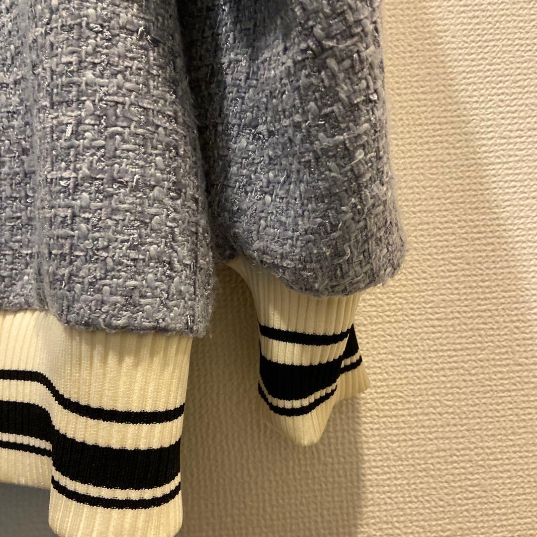 FURFUR ファーファ　バイカラーツイードスタジャン