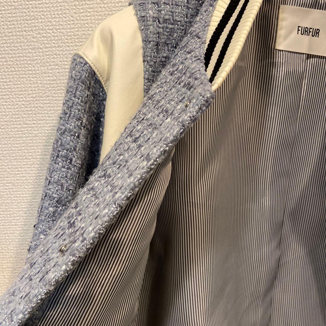 FURFUR ファーファ　バイカラーツイードスタジャン