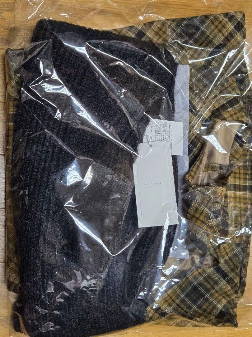 ワンピース andmary Mimi check set mini dress yellow