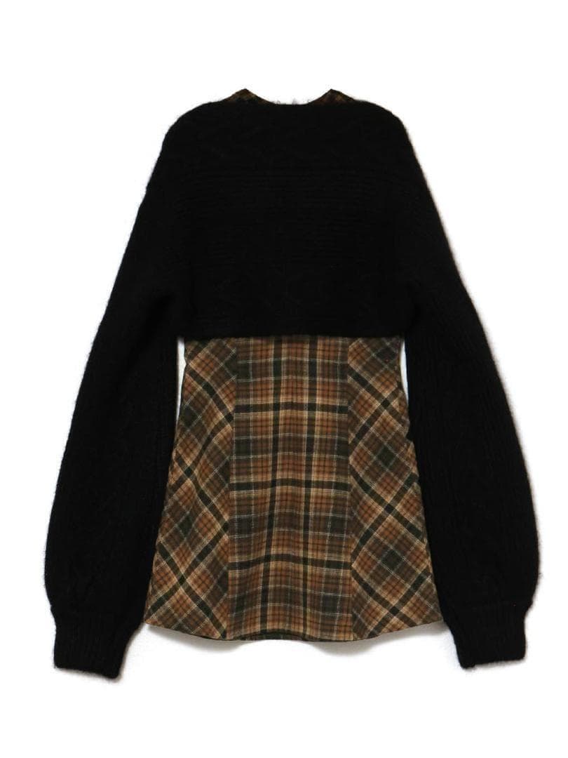 ワンピース andmary Mimi check set mini dress yellow