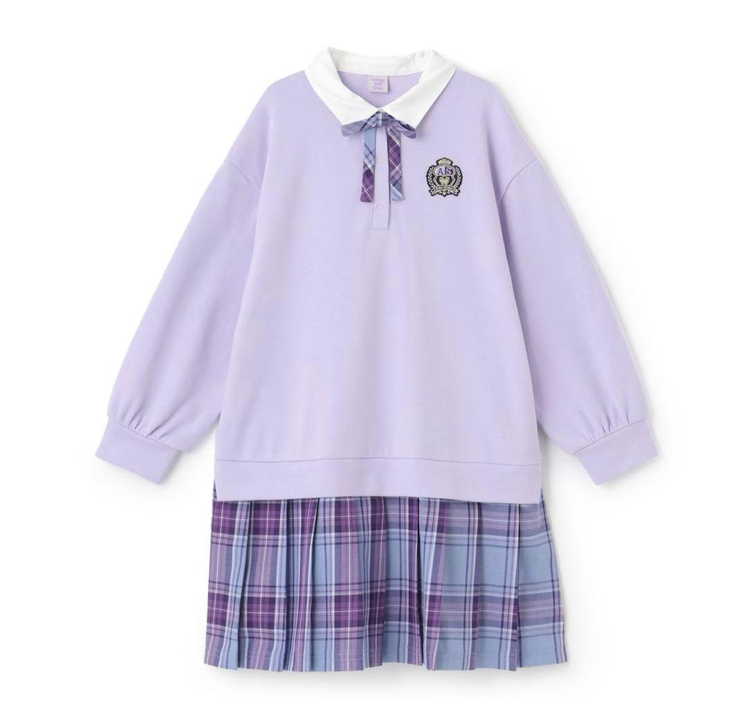 アナスイミニ　チェックレイヤード風ワンピース　120