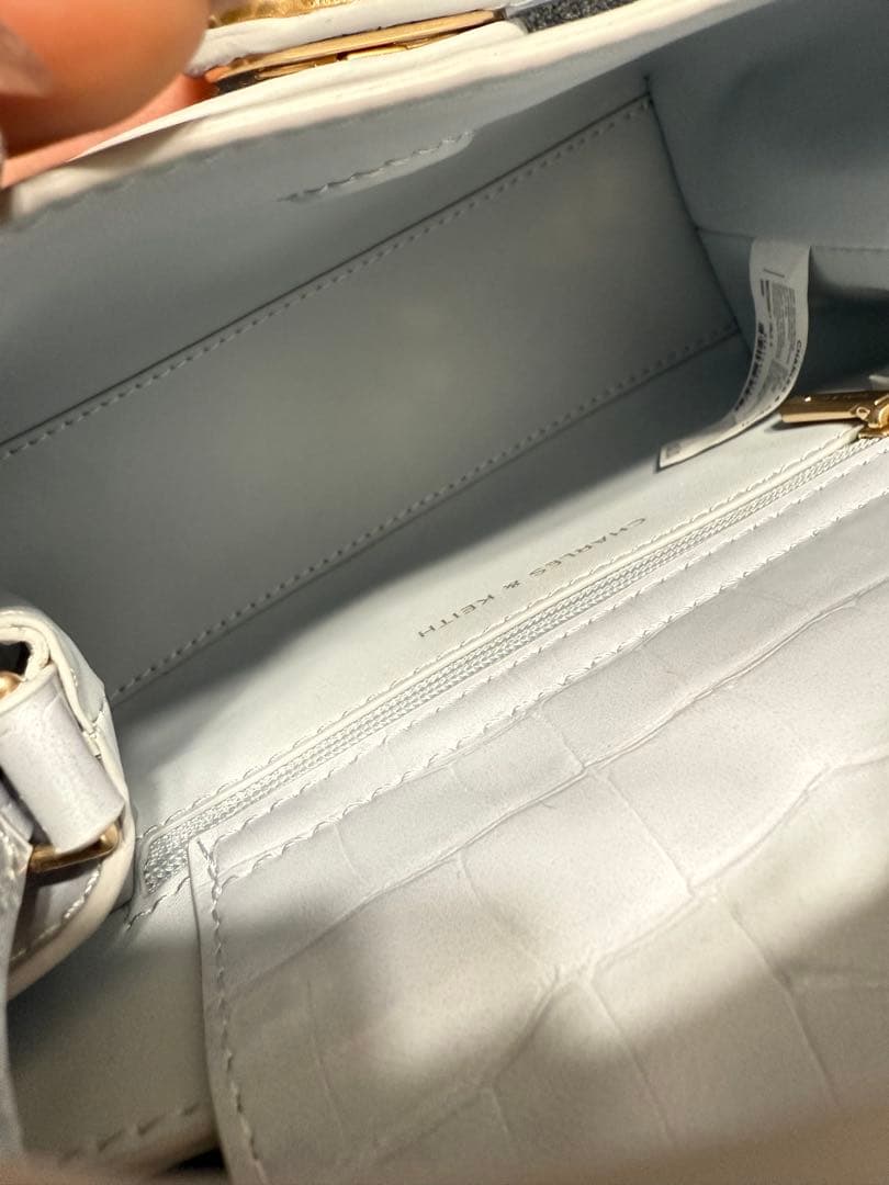 Aubrielle オブリエル クロックエフェクトトップハンドルバッグ　S