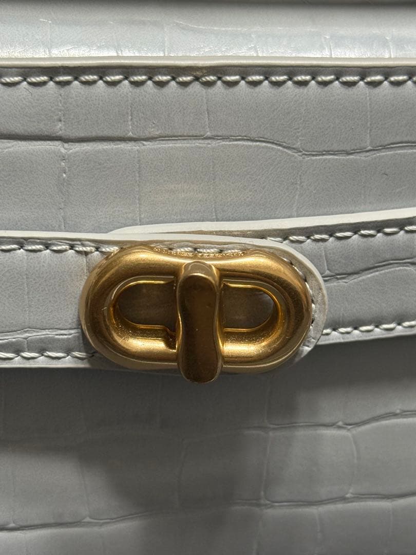 Aubrielle オブリエル クロックエフェクトトップハンドルバッグ　S