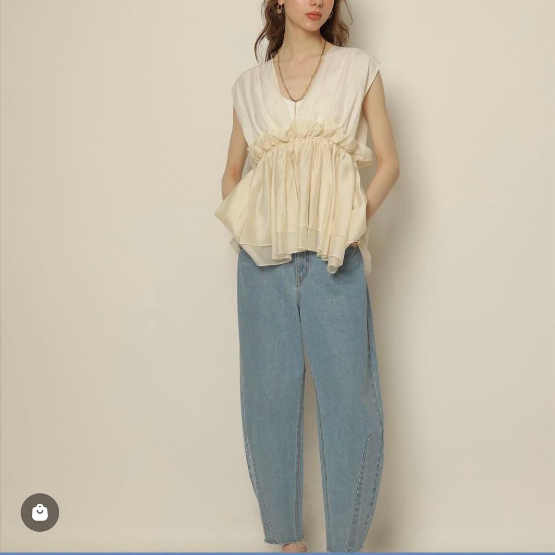 オーガンギャザーチュニック　Sサイズ　2024SS