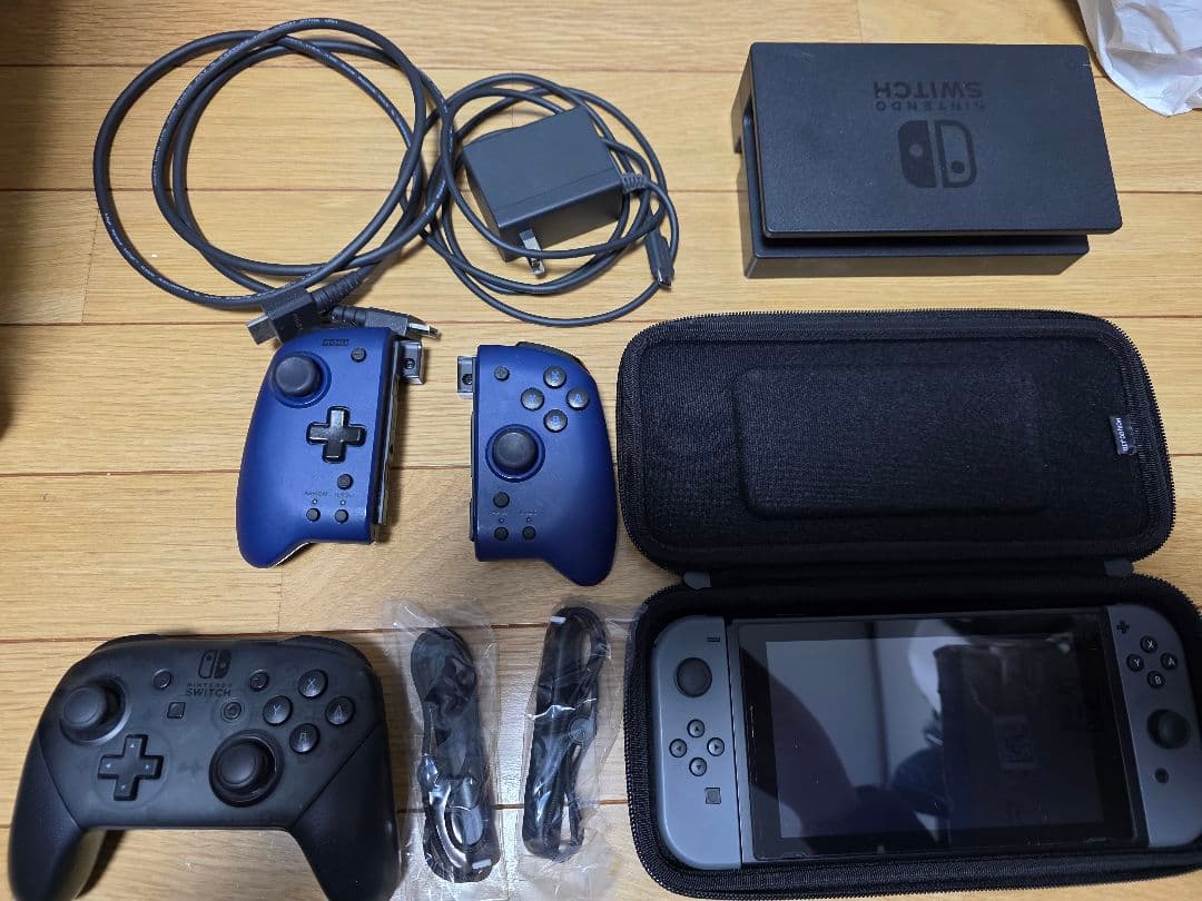 Nintendo Switch 本体 グレー プロコン+ケース付き