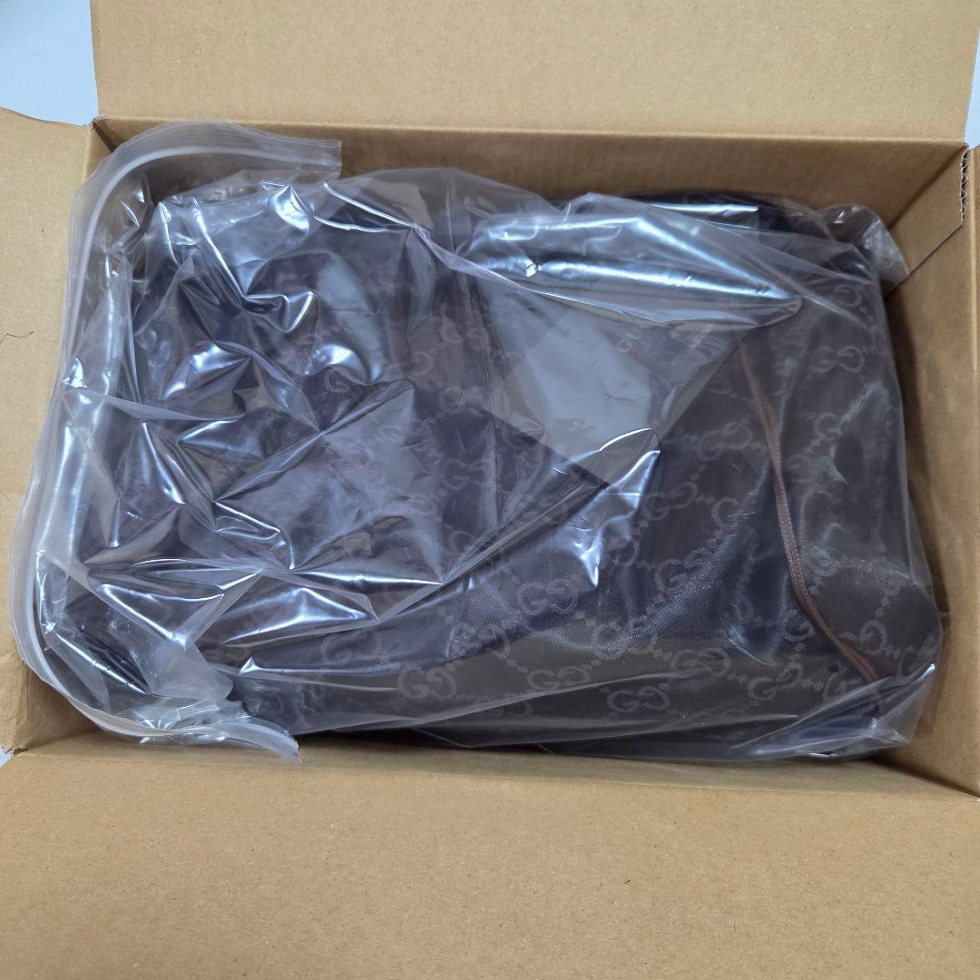 GUCCI GGキャンバス チャーミー ミディアム ボストンバッグ ブラック