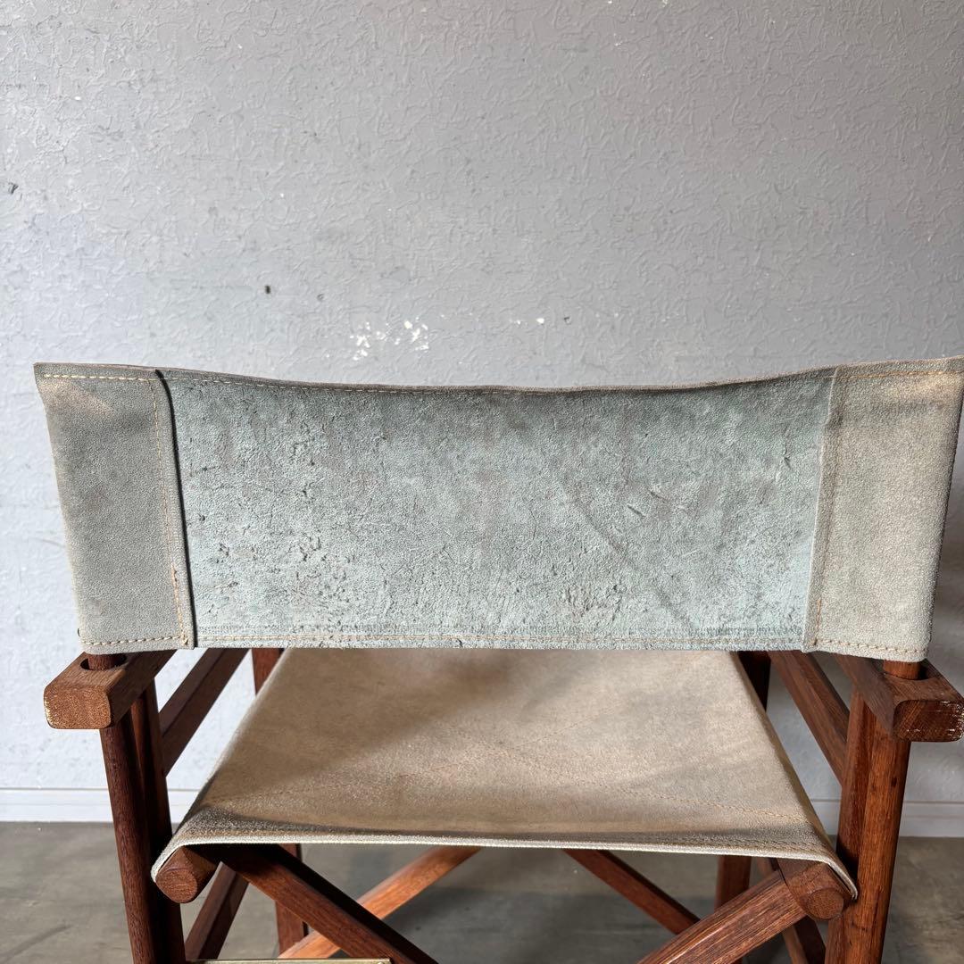 ディレクターチェア　革張り　グレー　オーストラリア