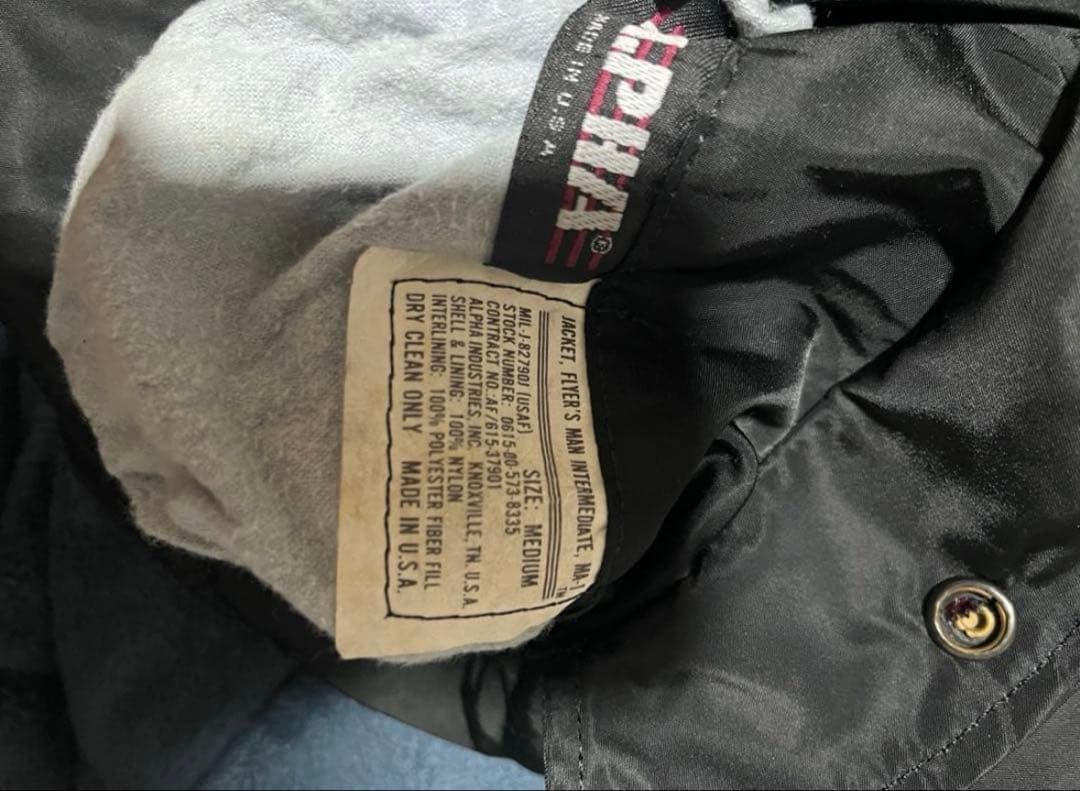 MA-1スタイル リバーシブル　ブラック　オレンジ　ジャケット