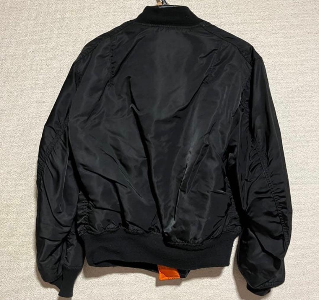 MA-1スタイル リバーシブル　ブラック　オレンジ　ジャケット