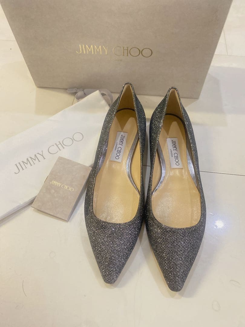 専用です☆ジミーチュウ ☆グリッターフラットパンプス39未使用