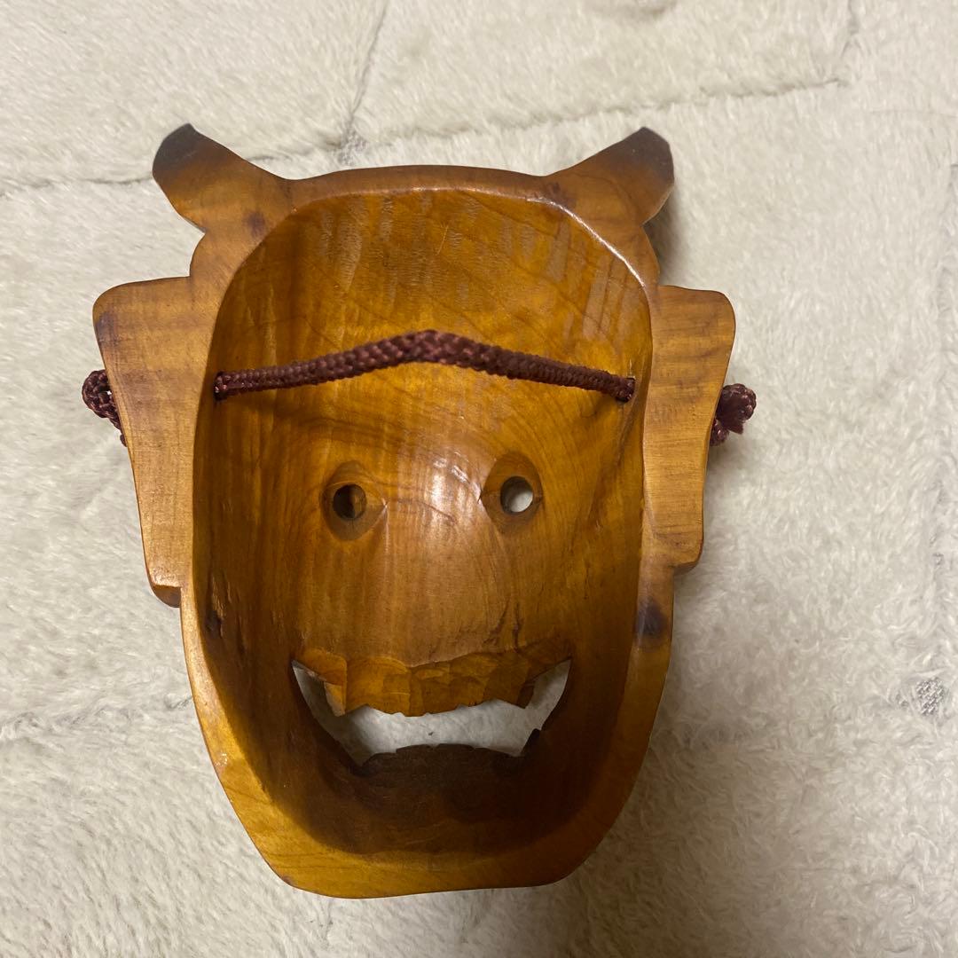 木彫り般若 能面 お面