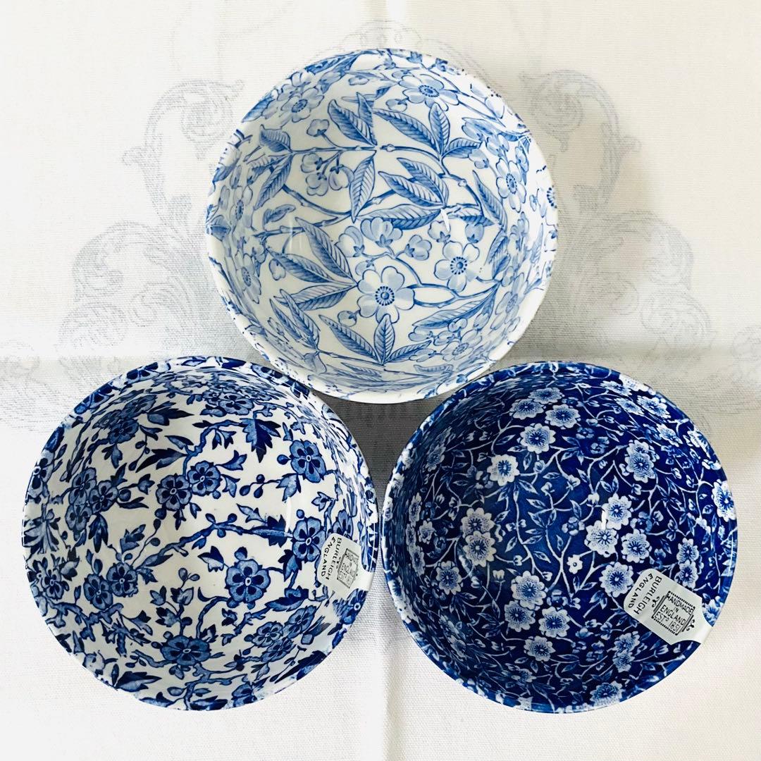 ☆Burleigh バーレイ☆新品 ブルーシリーズ ボウルL３柄セット