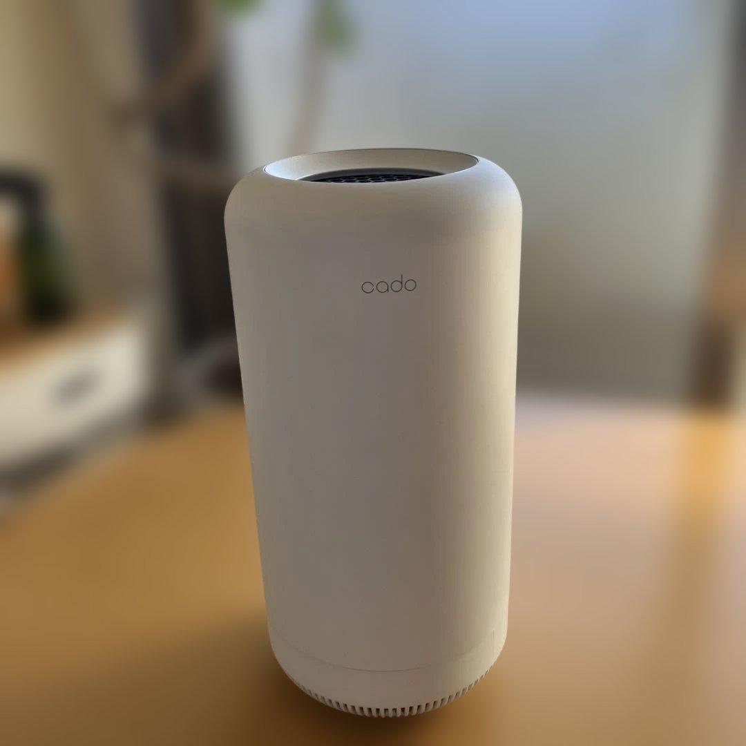 cado 空気清浄機 ホワイト 円筒形