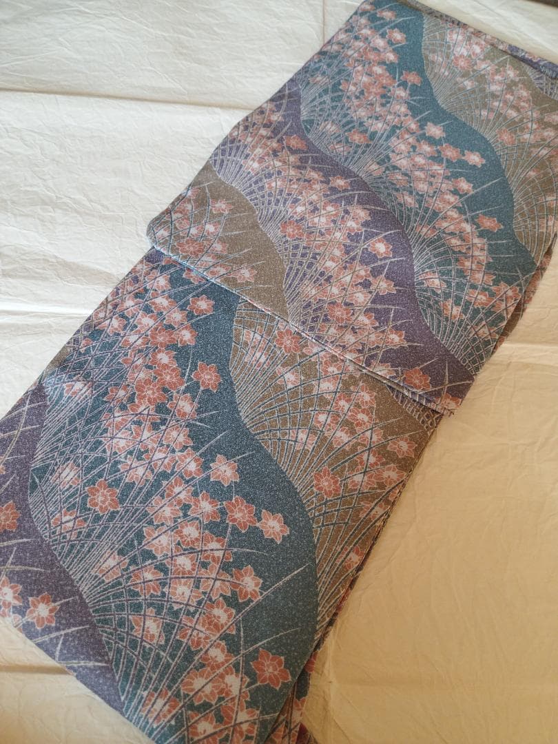 未着用洗える水仙柄小紋