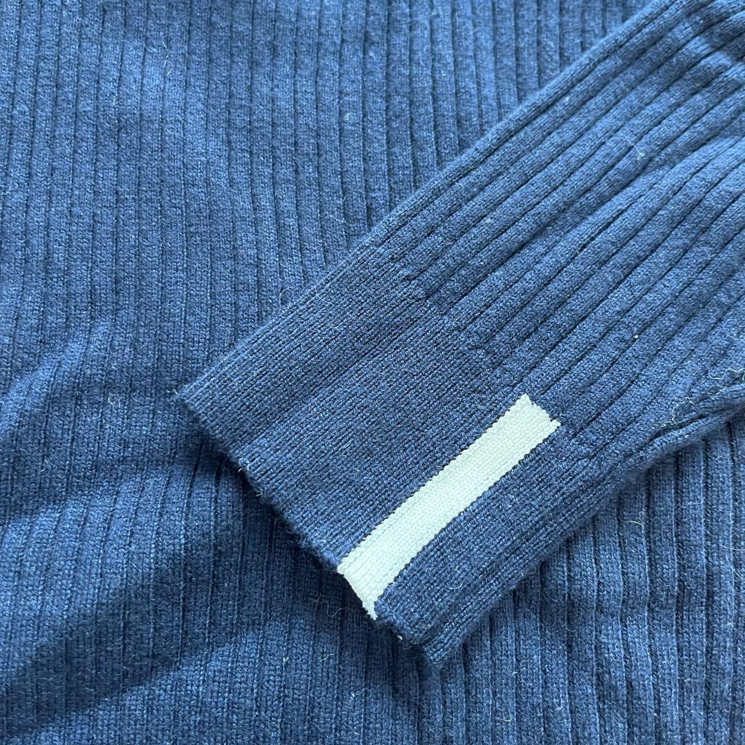 【新品】パーリーゲイツ ウール＆カシミヤ ニットプルオーバー ネイビー サイズ２