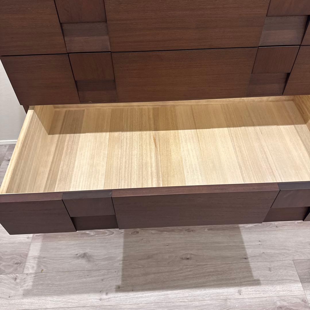 IDC大塚家具｜府中松岡家具｜ブビンガ ジョルニ｜7段ハイチェスト桐タンス50万