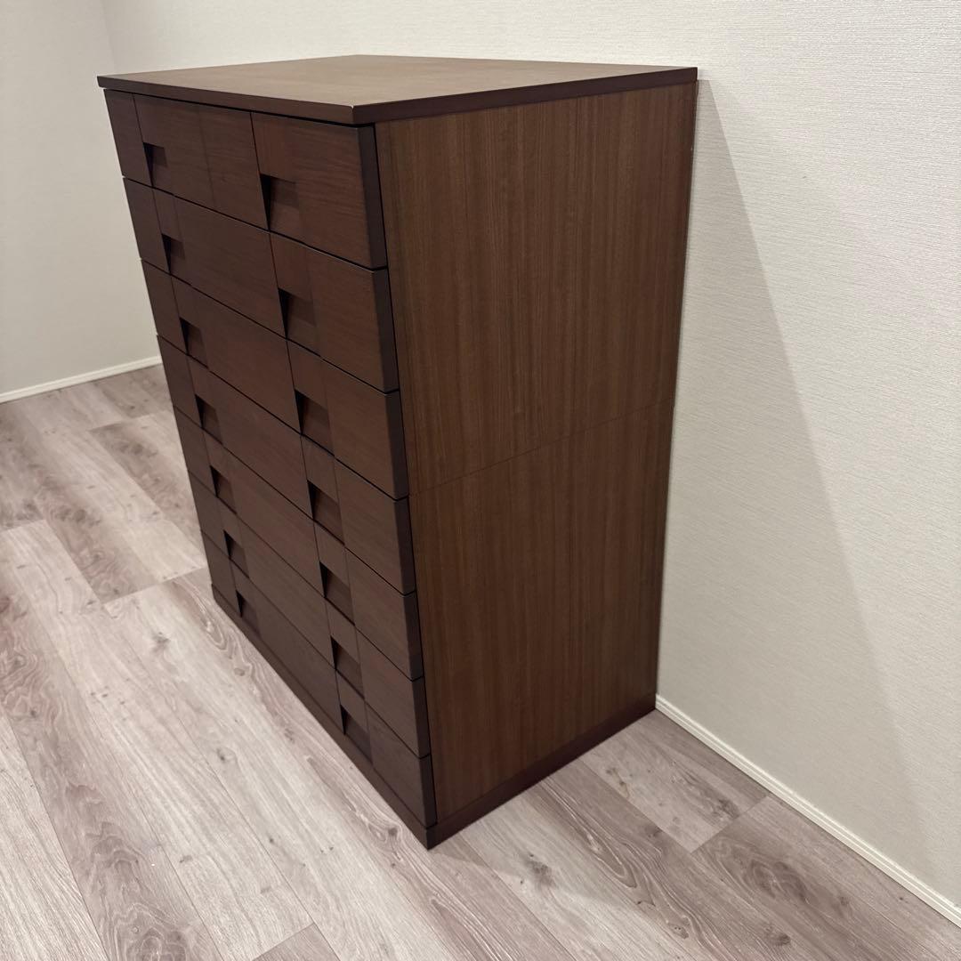 IDC大塚家具｜府中松岡家具｜ブビンガ ジョルニ｜7段ハイチェスト桐タンス50万