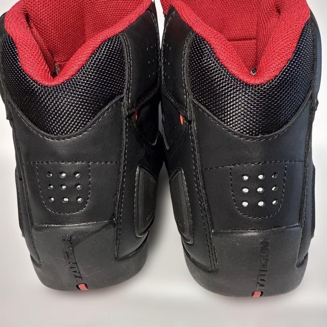 【無】TAICHI バイクシューズ ブラック/レッド27.0センチ