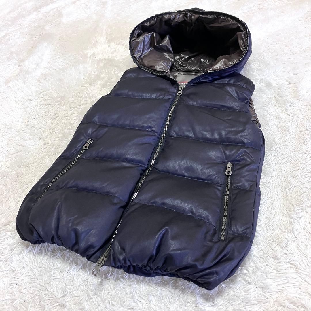 極美品 デュベティカ 別注 ダウン ベスト カシミヤ FEBEDUE ネイビー