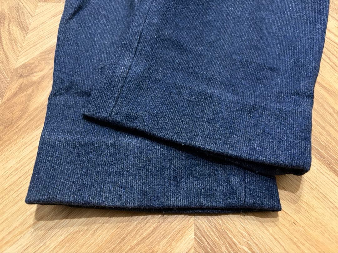 40s〜50s フレンチ インディゴ ウール ツータック スラックス フランス