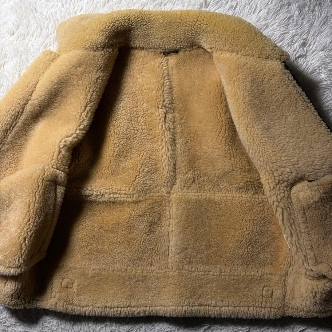 【雰囲気抜群】VINTAGE B-3 羊革　ムートン　ブラウン　韓国製　M