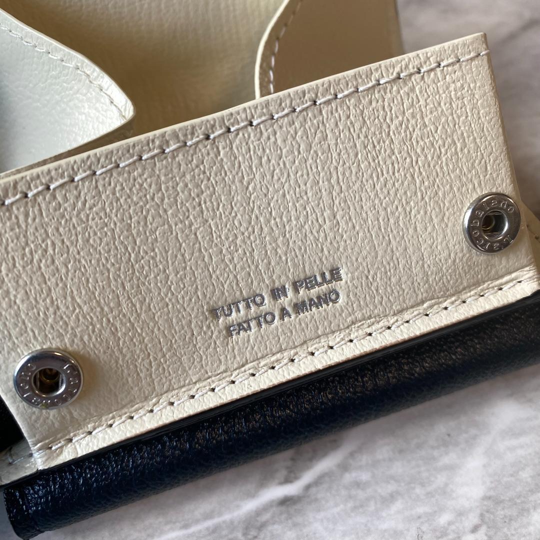 三つ折り財布 ラルコバレーノ 本革 レザー ネイビー ウォレット 新品 2419