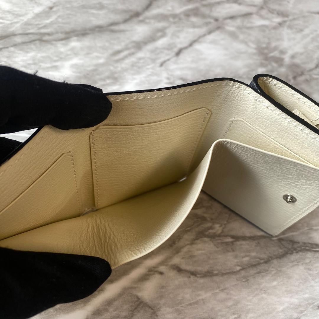 三つ折り財布 ラルコバレーノ 本革 レザー ネイビー ウォレット 新品 2419