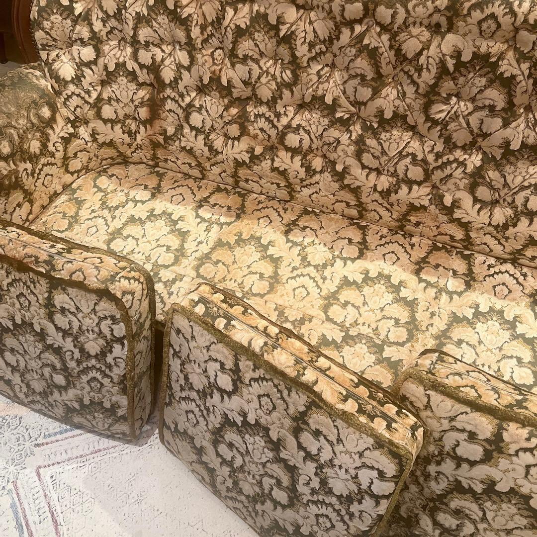 1960'sアメリカ製ヴィンテージソファー クラシック ジャガード アンティーク