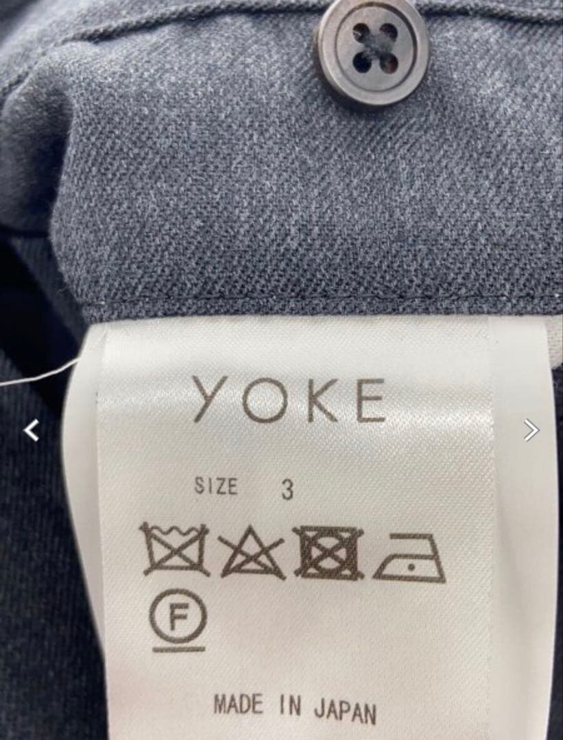 パンツ yoke 3PLEATED WIDE-LEG TROUSERS