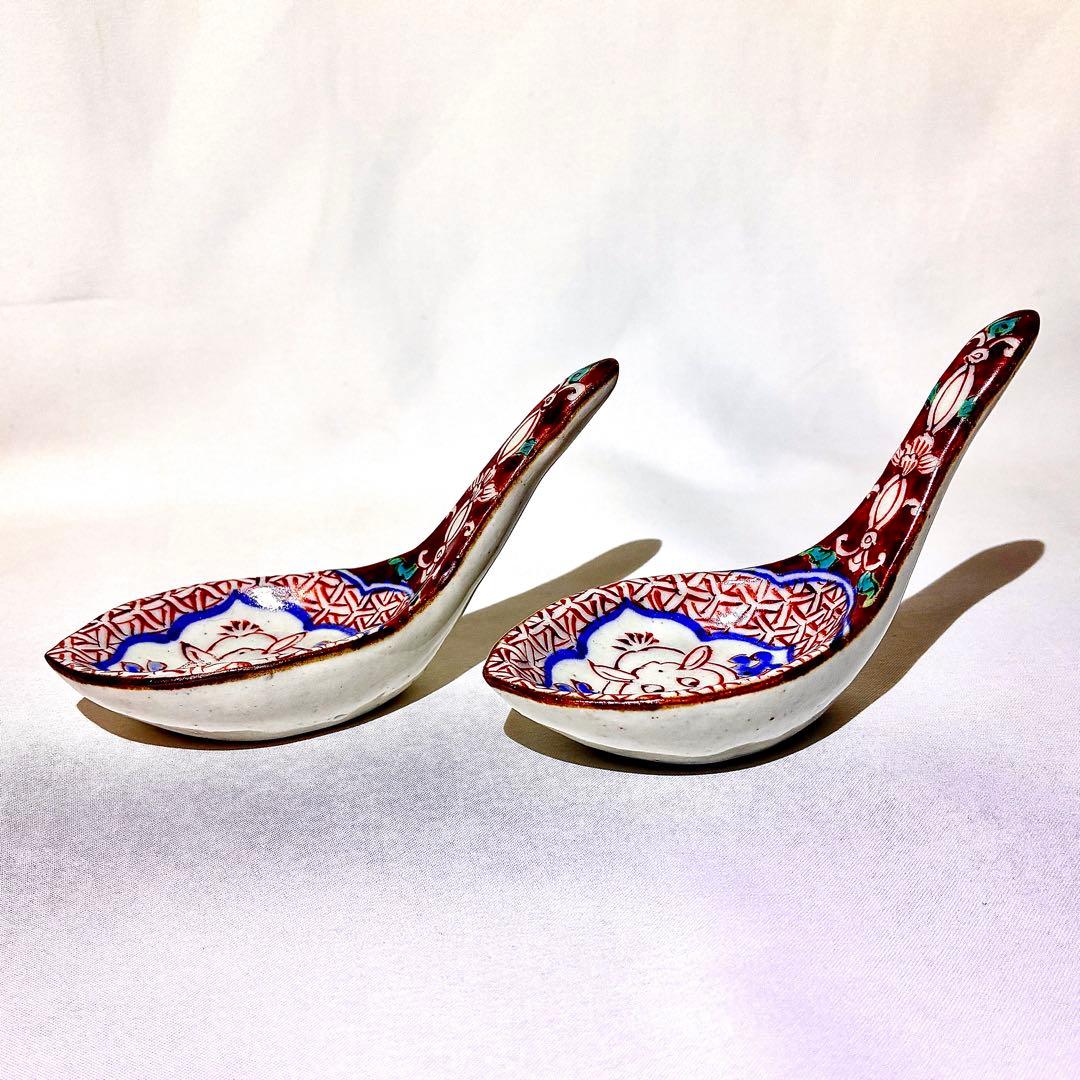 新品未使用　松浦コータロー　うさぎ ウサギ レンゲ　2点セット