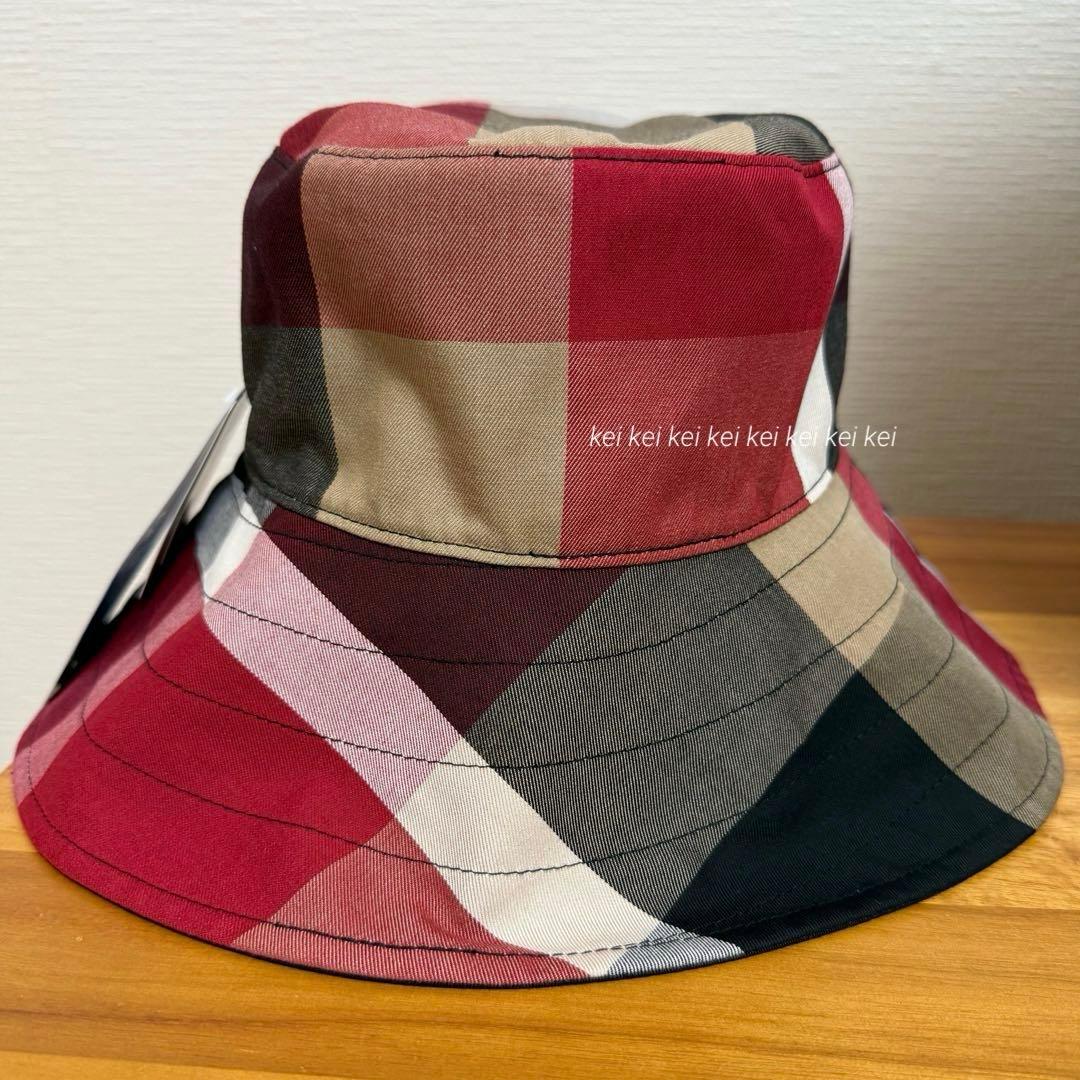 【新品】ブルーレーベル　リバーシブル　 ツバ広バケットハット　日本製