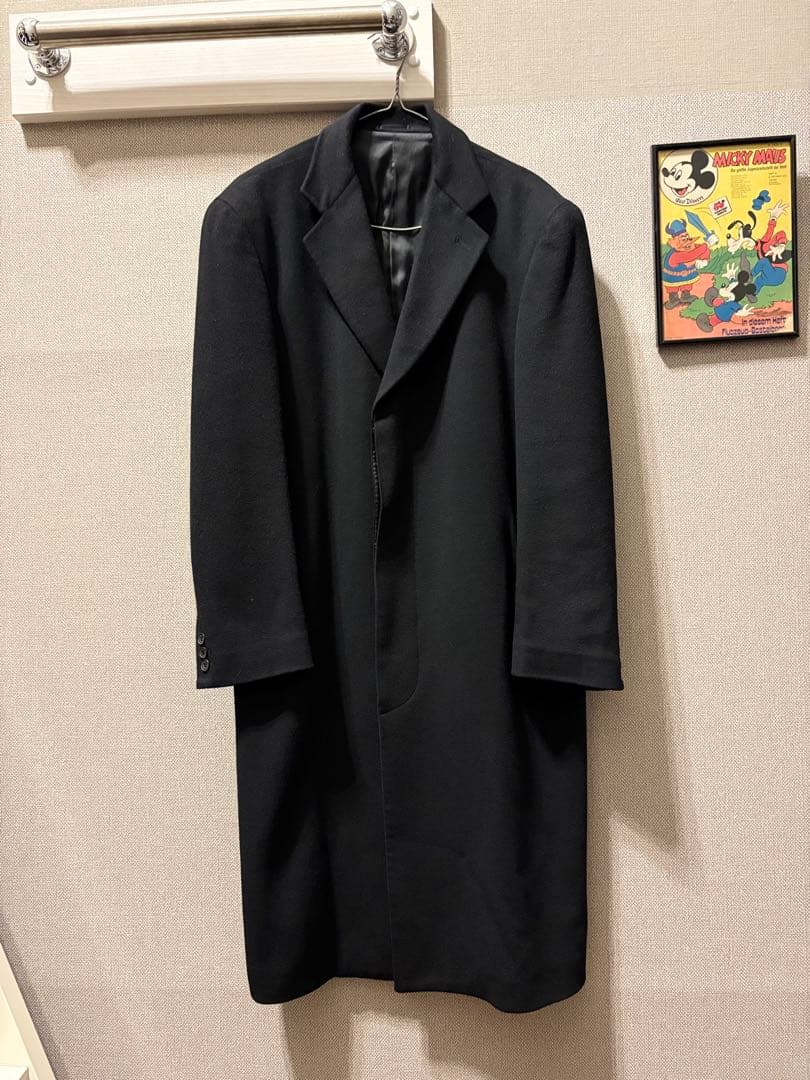 超激レア！ウールスーパーロングコート黒着丈115超美品ヴィンテージ