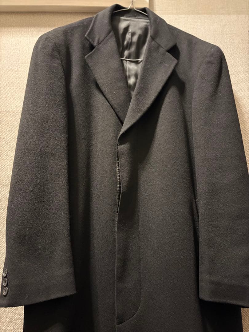 超激レア！ウールスーパーロングコート黒着丈115超美品ヴィンテージ