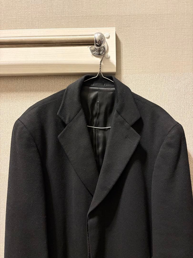 超激レア！ウールスーパーロングコート黒着丈115超美品ヴィンテージ