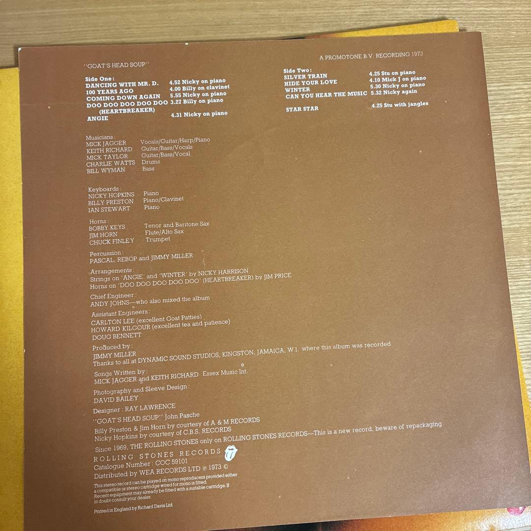 【UKオリジナル】ROLLING STONES GOATS HEAD SOUP