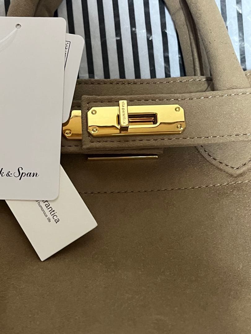 新品 シータパランティカ SS別注 フェイクスエードトートバッグ ベージュ 匿名