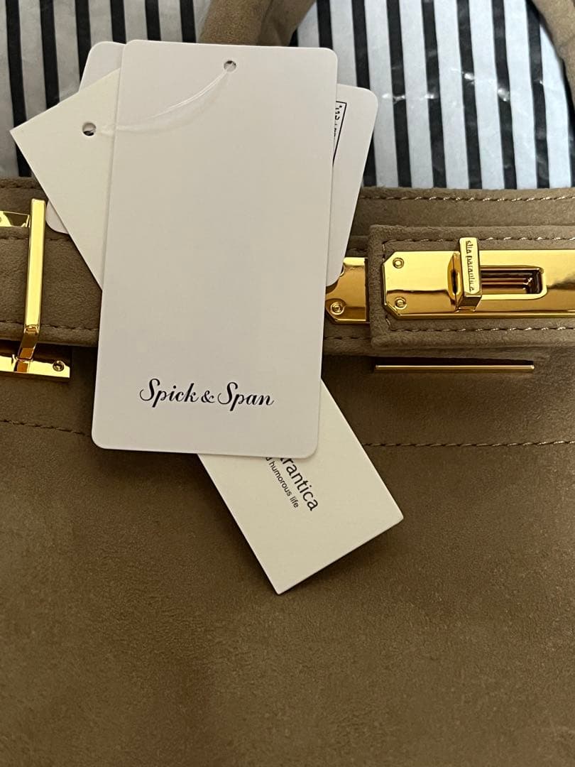 新品 シータパランティカ SS別注 フェイクスエードトートバッグ ベージュ 匿名