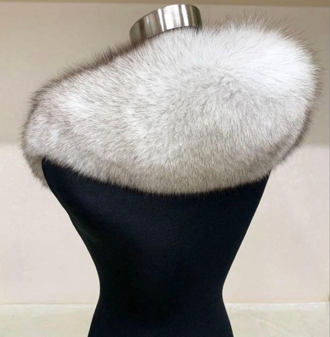 【成人式にもおすすめ】【新品 大判ファーマフラー】サガフォックス【ホワイト】